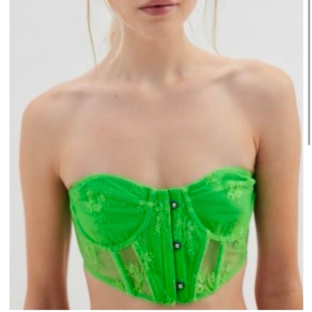 Urban Outfitters Neon Green Corset
